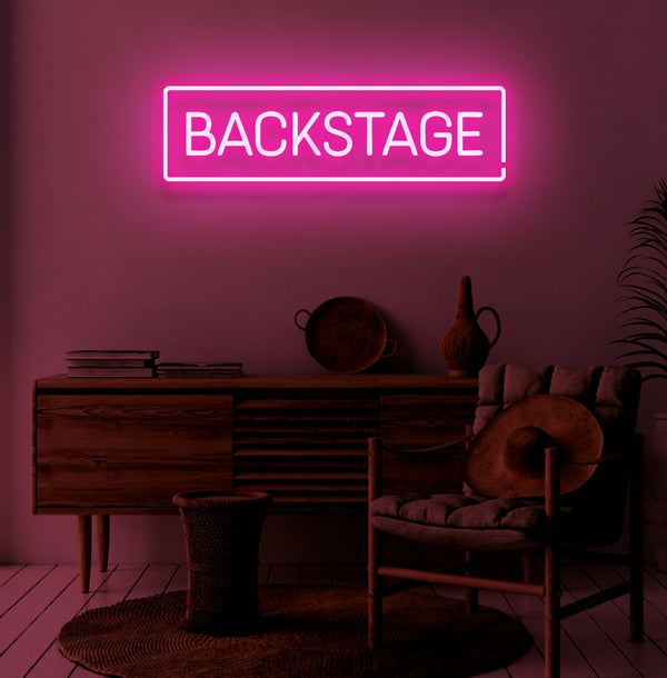 'Backstage' Neon Sign