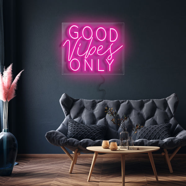 ' Good Vibes Only New ' Neon Sign
