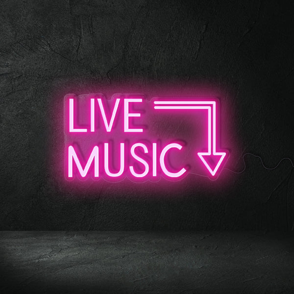 'Live Music' Neon Sign