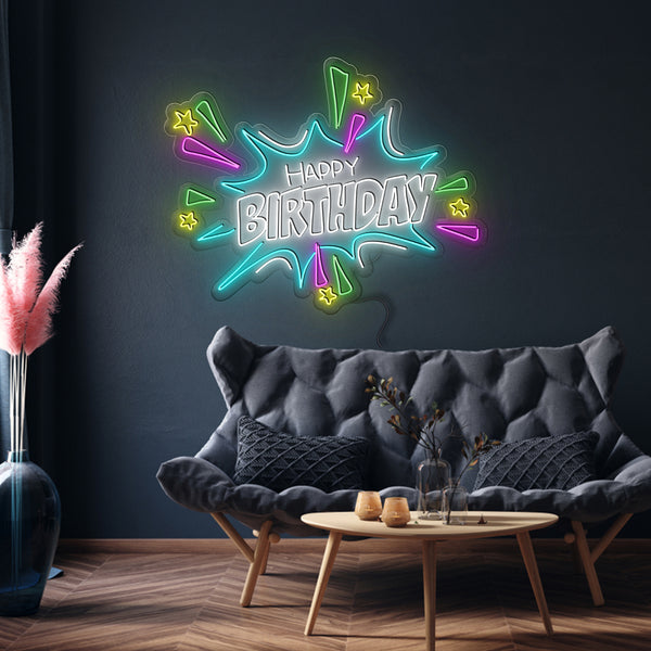 'Happy Birthday 2' Neon Sign