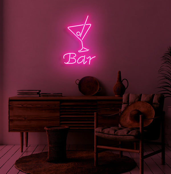 'Bar and Glas' Neon Sign