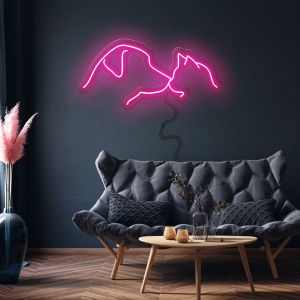 'Cat and Dog' Neon Sign