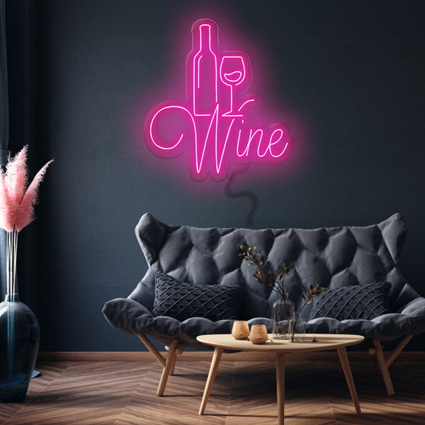 'Wine' Neon Sign