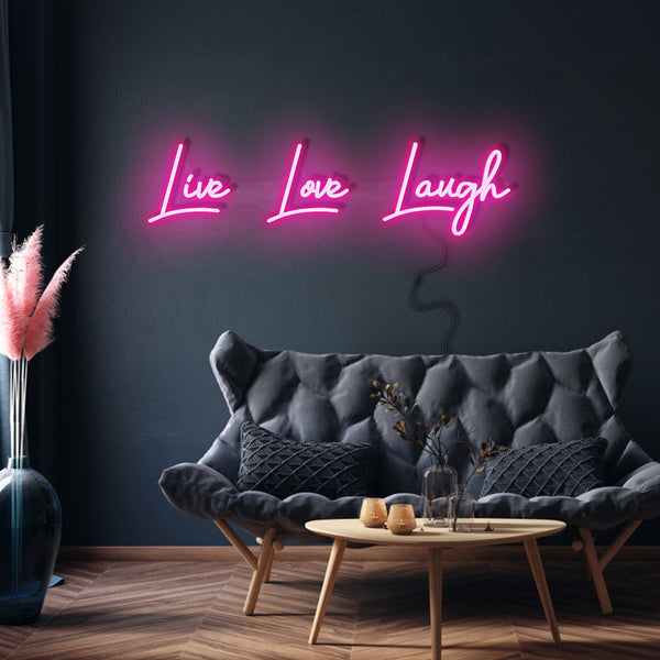 'Live Love Laugh' Neon Sign