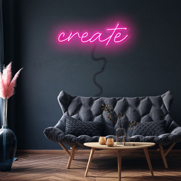 'Create' Neon Sign