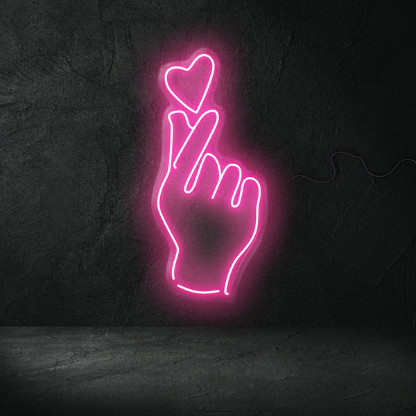 ' Heart In Hand ' Neon Sign