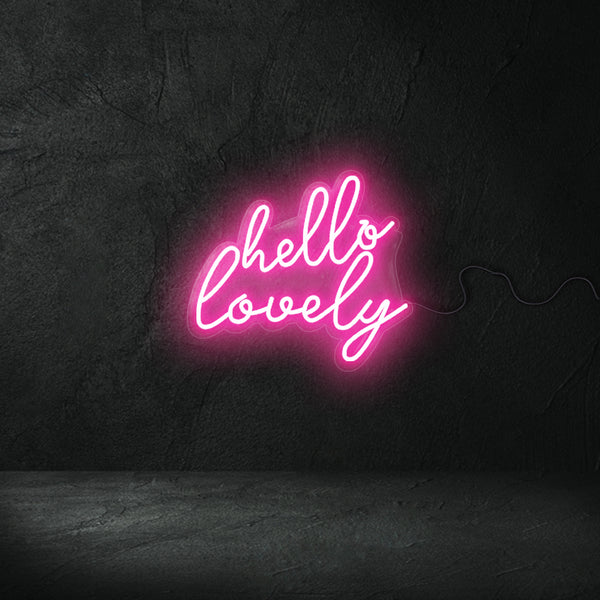 'Hello Lovely ' Neon Sign