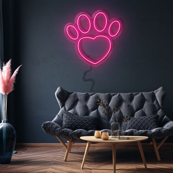 'Paw' Neon Sign